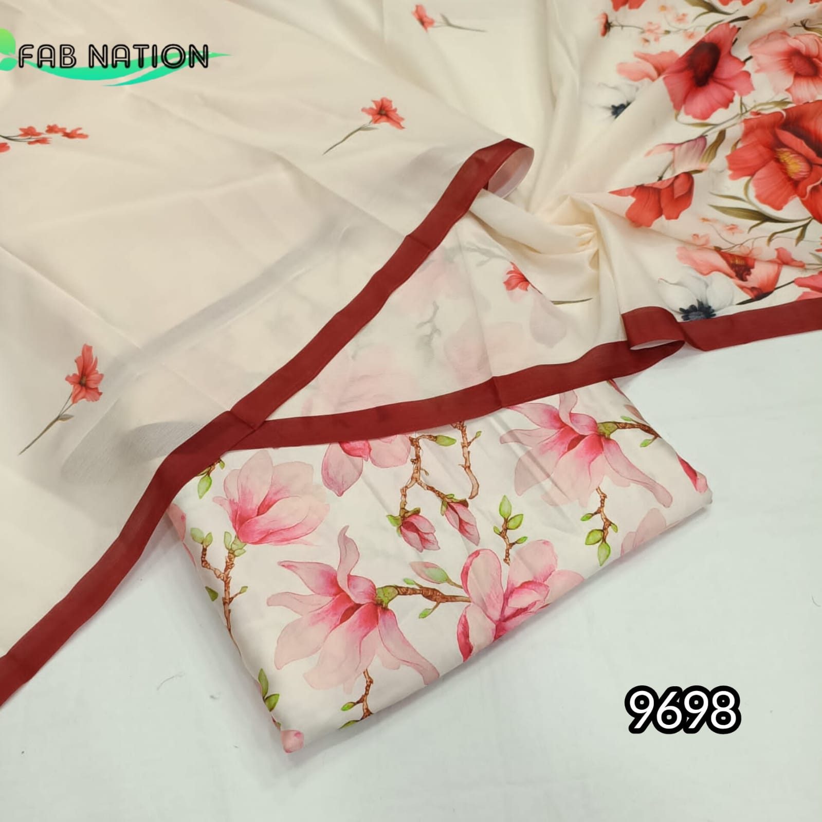 Satin Georgette Farsi Suit