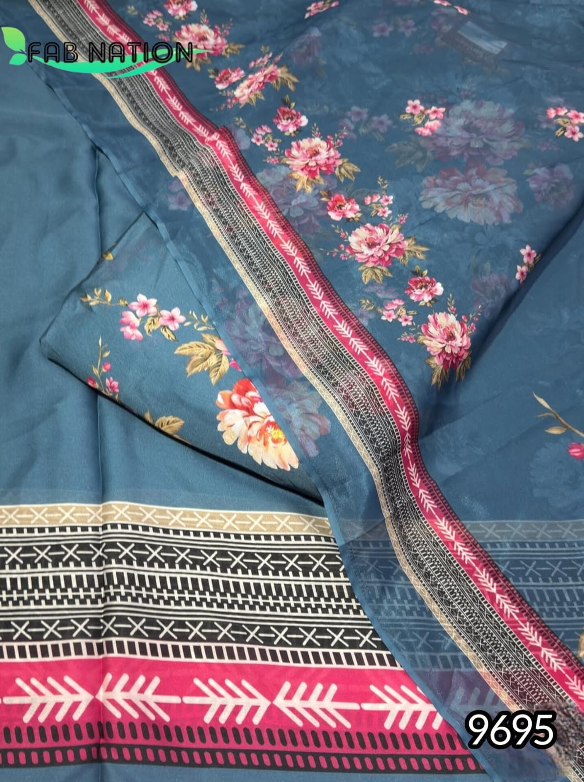 Satin Georgette Farsi Suit