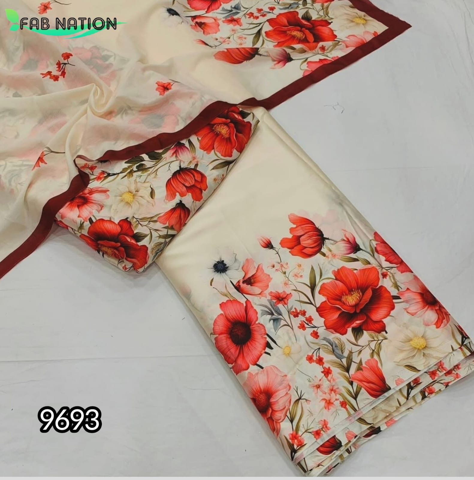 Satin Georgette Farsi Suit
